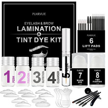 Lash Lift and Tint Kit, Eyebrow Lamination and Dye Kit, Ofanyia Professional Eyelash Perm Kit and Black Eyelash & Eyebrow Set 4 in 1 for Home & Salon