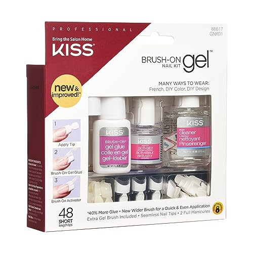KISS Kit de Unhas de Gel Brush-On 2