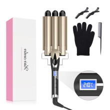 Hair Waver 25MM for CLASSIC BEACH WAVES, AIMERVO 1 Inch Curling Iron 14 Temperature Settings from 80 to 210C, Tourmaline Ceramic Coating Crimping