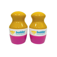 Duo Pink Pack Of Solar Buddies Refillable Roll On Sponge Applicator For Kids, Adults, Families, Travel Size Holds 100ml Travel Friendly for Sunscreen,