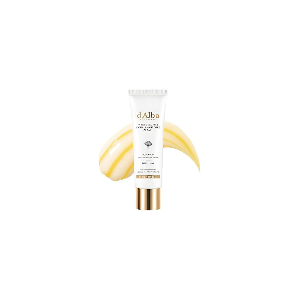 D'alba Piedmont White,Cream D'alba White Truffle Double Moisture Cream, Vegan Moisturizer, Hydraing And Firming Dual Formula In One Tube
