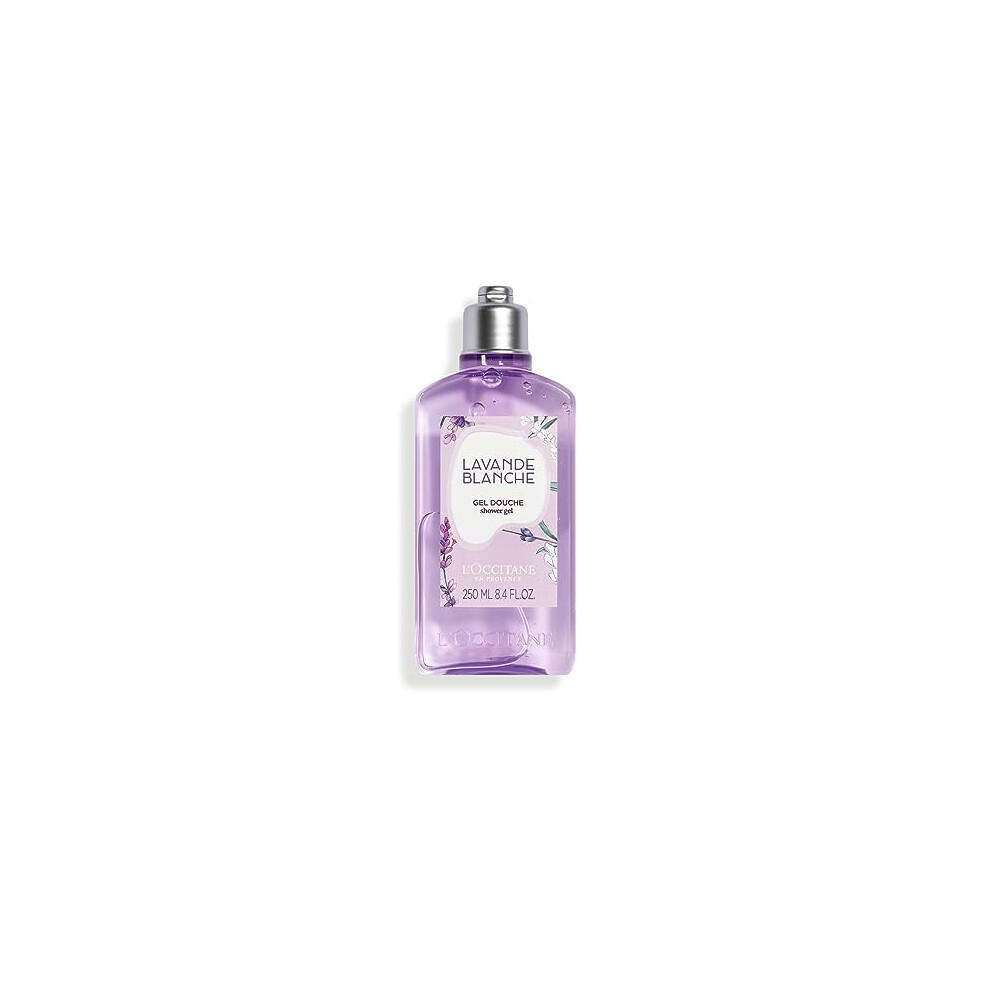 White Lavender Shower Gel 250ml | Enriched with White & Blue Lavender Essential Oil | Vegan & 99% Readily Biodegradable | Luxury Body Cleanser for All