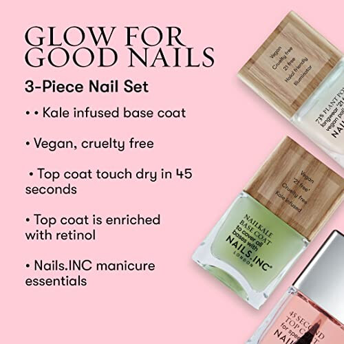 Nails.INC Nails.INC Glow For Good Nails 3-Piece Nail Set (Worth Value 39) 1