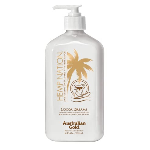 Australian Gold (535 ml) HEMP NATION COCOA moisturizer tan extender 535 ml