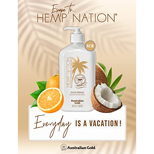 Australian Gold (535 ml) HEMP NATION COCOA moisturizer tan extender 535 ml 1