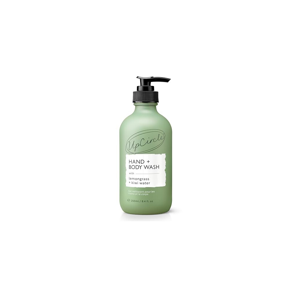 Upcircle Hand + Body Wash With Kiwi Water 250Ml - For Soothing + Protecting - Glycerin + Lemongrass - Natural, Vegan + Cruelty-Free