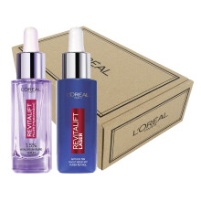 L'Oréal Skin Expert Hyaluronic Acid & Retinol Serum Duo Set, Day To Night Serum Gift Set, 2 x 30 ml