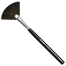 FAN BRUSH / natural hair / handmade in germany