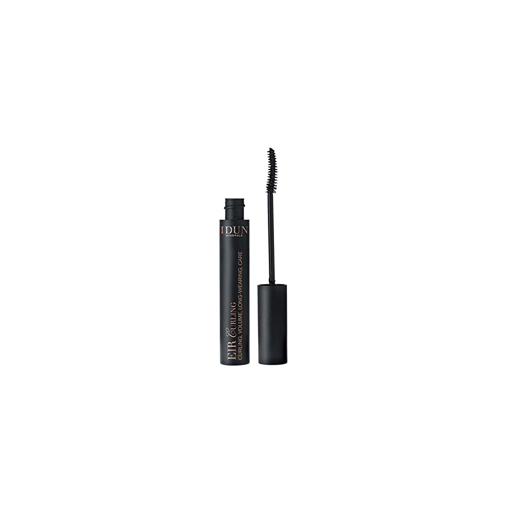 Idun Minerals Mascara Eir Curling - Curl Boosting Lengthening Lash Enhancer With Curved Wand Applicator - Creamy Volumizing Mineral Formula - C