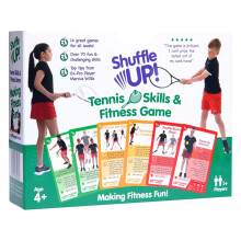 Shuffle Up Tennis Kaartspel - 70+ Actieve Vaarten voor Kinderen, Fitnesskaarten voor Vaardigheden, Uithoudingsvermogen & Kracht