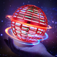 Flying Orb Ball Hover Toys: 2023 Cosmic Globe Flying Spinner with 360 Rotating RGB Lights, Hand Controller Mini Drone, Flying Saucer Ball, Gyro Ball