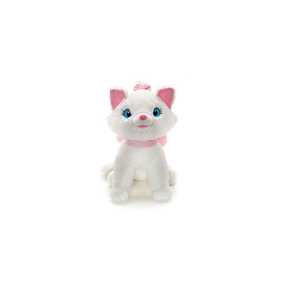 Disney Official Marie Medium Soft Toy For Kids, The Aristocats, 32Cm/12”, Plush Cuddly Classic Character, Pampered Pussycat With Embroidered Details And