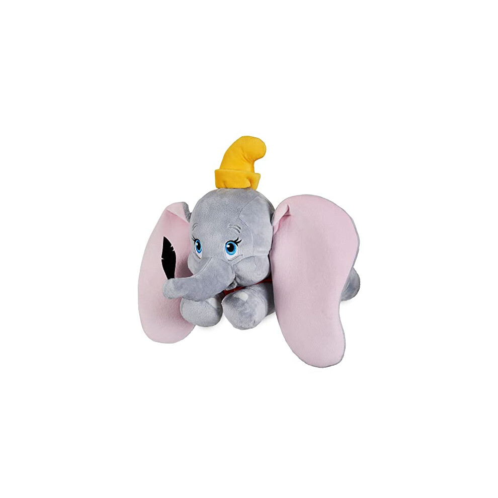 Official Dumbo Medium Soft Toy for Kids, 44cm/17â, Plush Cuddly Classic Character, Baby Elephant with Iconic Hat, Embroidered Details and Soft Feel