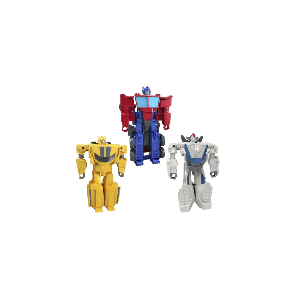 Toys 1-Step Flip Heroes 3-Pack, Wheeljack, Bumblebee and Optimus Prime 10-cm Action Figures