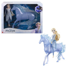 Toys, Elsa Fashion Doll with Horse-Shaped Water Nokk Figure Inspired by Disney's Frozen 2, HLW58
