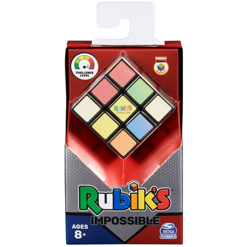 Rubik's Impossible, The Original 3x3 Cube Advanced Difficulty Classic Colour-Matching Problem-Solving Puzzle Game Toy, for Adults and Kids Aged 7 1