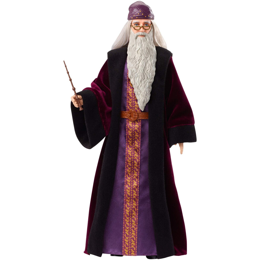 Mattel Harry Potter Professor Dumbledore Collectible Doll With Hogwarts Fashion And Wand