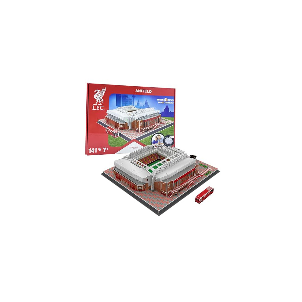 U00882 Liverpool Football Club 3D Puzzle, Red, 40x30x11cm Completed