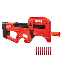 Fortnite Compact SMG Motorized Dart Blaster, Ultra Red Wrap, 8-Dart Internal Clip, Includes 8 Nerf Elite Foam Darts