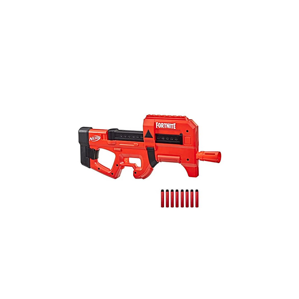 Fortnite Compact SMG Motorized Dart Blaster, Ultra Red Wrap, 8-Dart Internal Clip, Includes 8 Nerf Elite Foam Darts