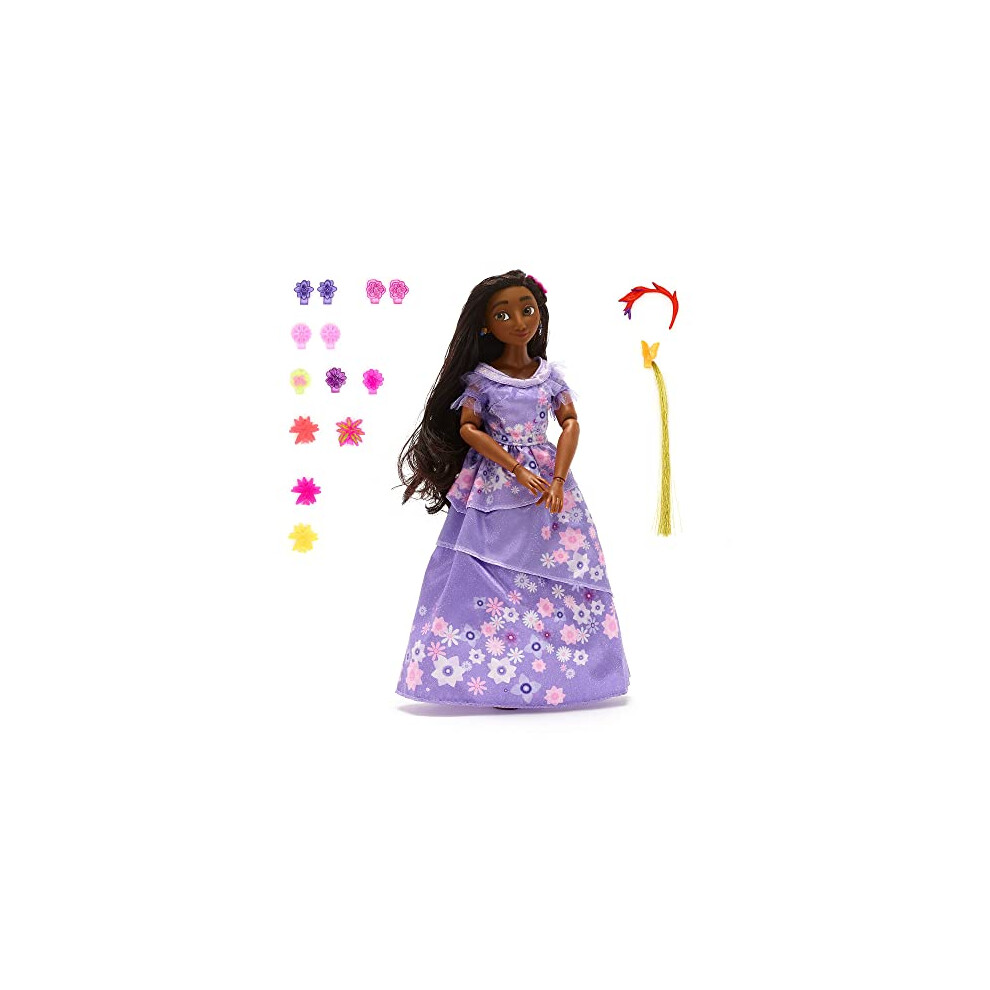 Official Isabela Classic Doll, Encanto, 31cm/12â, Fully Poseable Toy, Features Realistic Rooted Hair, Includes 1 Tinsel, 13 Hair Clips And Pair Of