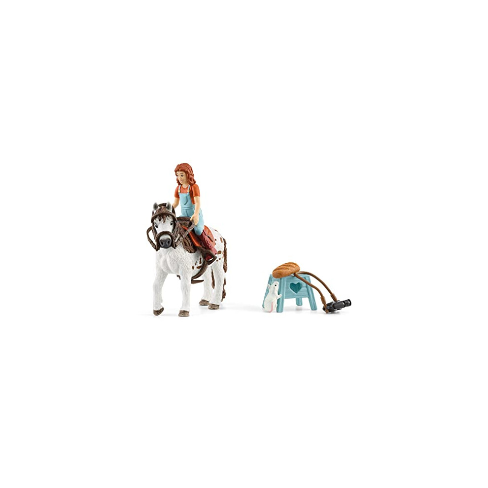 Schleich 42518N Horse Club Mia & Spotty Horse Club Toy Playset For Children Aged 5-12 Years