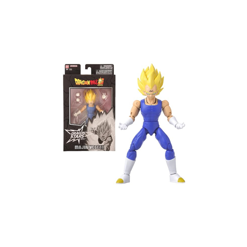 Dragon Ball Bandai Dragon Stars Figures Majin Vegeta Super Vegeta Action Figure | 17cm Articulated Figure | Bandai Dragon Stars Anime Figures Vegeta