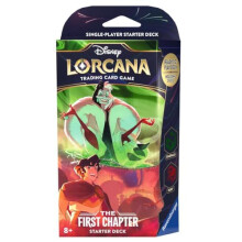 Disney Lorcana TCG Trading Cards Game for Adults and Kids Age 8 Years Up - Starter Set Emerald & Ruby - Deck Building