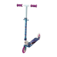 La Reine des Neiges 2 Patinette 2 Roues Pliable - 750363 Bleue, guidon 3 niveaux, frein arrière, anti-dérapant, 5+ ans