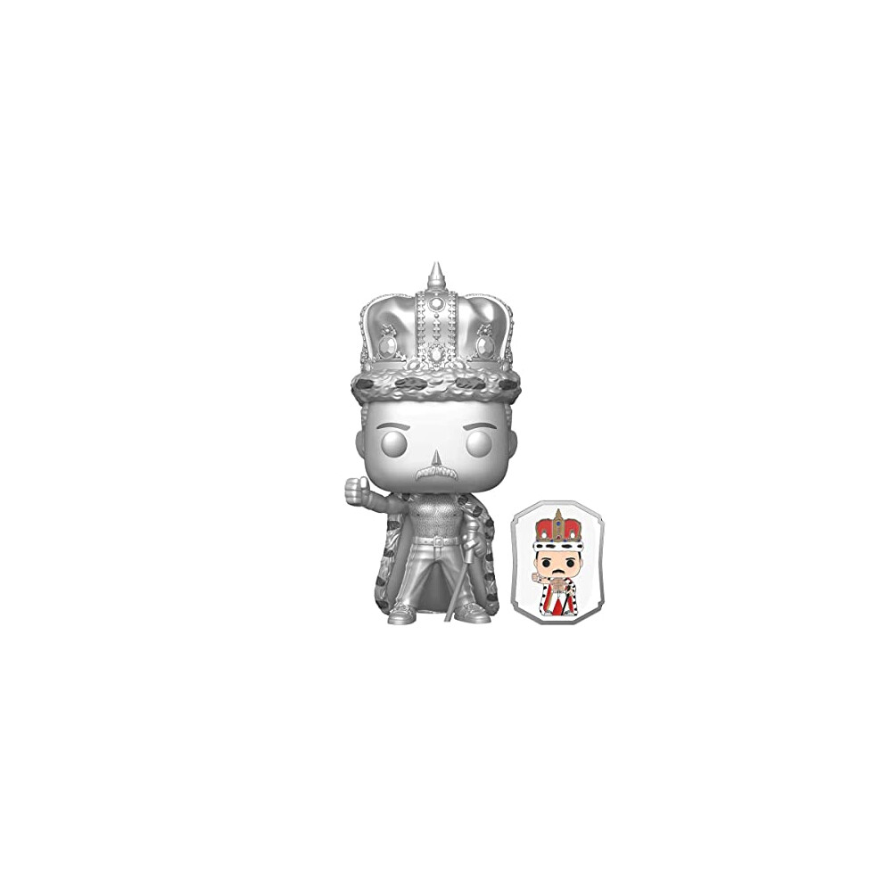 Queen King Freddie Mercury Platinum Exclusive Pop! with Pin 184