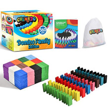 – 360pcs Domino Set/Dominoes for Children Wooden “Domino Family Edition” Set + Bag + Booklet