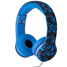 Play+ Kids Headphones with Volume Limiting for Toddlers (Boys/Girls) - Blue Camo