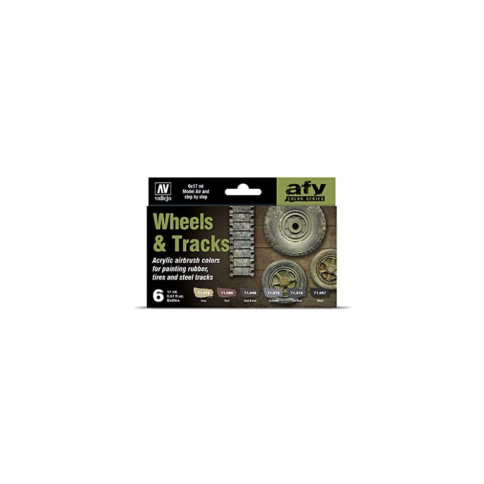 Wheels and Tracks Model Air Set, 17 ml (Pack of 6)