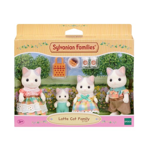 Sylvanian Families Latte Cat Family