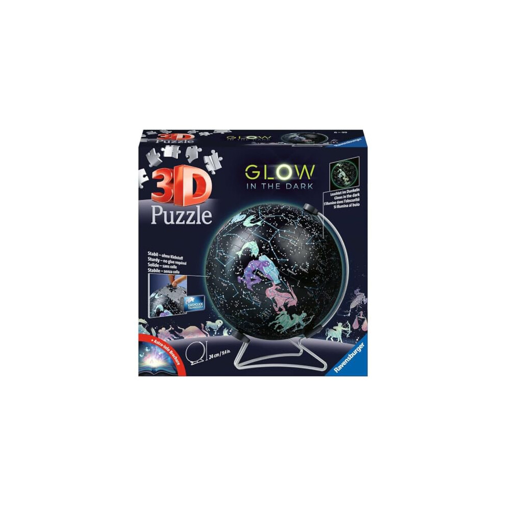 11544 Star Globe Glow in The Dark 3D Jigsaw Puzzle for Kids and Adults Age 6 Years Up-180 Pieces-No Glue Required