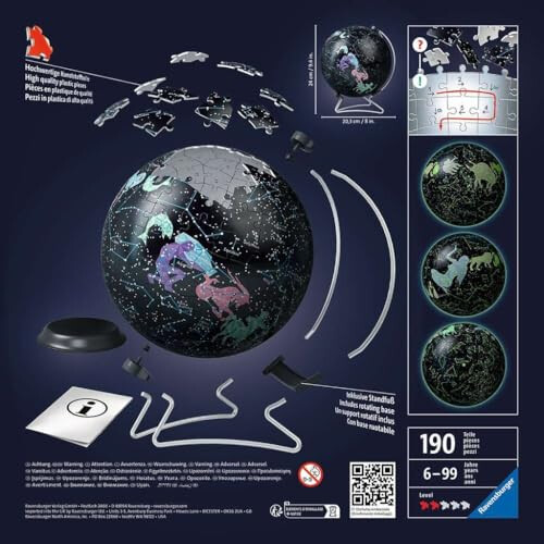 Ravensburger Puzzle 3D 180 pièce(s) Globe phosphorescent 1