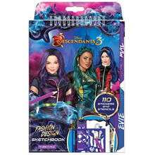 Disney Descendants 3 Fashion Design Sketchbook (Model 14261) – Evie, Mal & Uma Sketch Pages, Stencils, Stickers, Design Guide