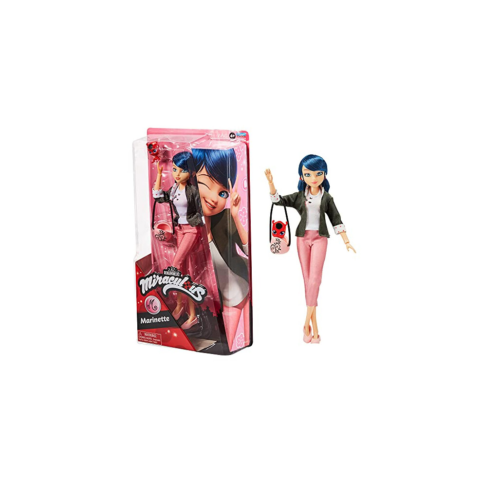 Miraculous Ladybug And Cat Noir Toys Marinette Fashion Doll | Articulated 26cm Marinette Doll With Accessories And Miraculous Kwami | Ladybug