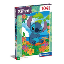 27572 Disney Stitch Supercolor Super Stitch-104 Pieces| Jigsaw Kids Age 6| Puzzle Cartoon| Made in Italy, Multilingual