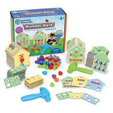 Number Nails Activity Set, Ages 4+, Maths Games For Kids, Preschool Games, Classroom Games For Early Years, 102 Pieces