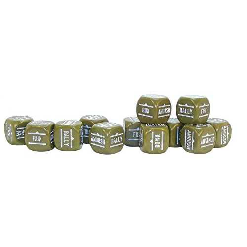 Bolt Action - Bolt Action Orders Dice - Olive Drab (12)