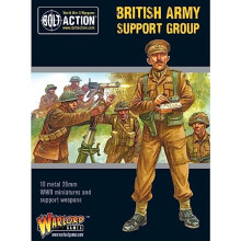 British Army support group - 28mm Scale Metal Miniatures for Bolt Action by Warlord Games - Highly Detailed World War 2 Miniatures for Table-top