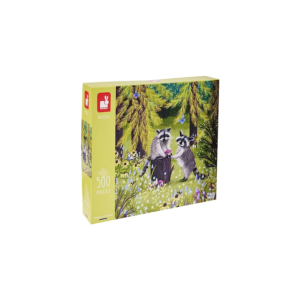 - 500-Piece Puzzle - Raccoons - Suitable for Adults, Teenagers and Children - Made in Europe and FSC-Certified - Ages 8+ - J02509