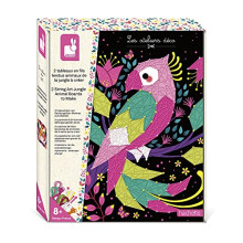 - String Art Set - Jungle Animals - Les Ateliers Déco - Children's Arts & Crafts Kit - 2 Pictures to Complete - Fine Motor Skills and Concentration