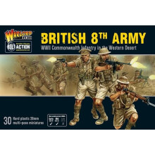 British 8th Army Infantry - 28mm Scale Plastic Miniatures for Bolt Action by Warlord Games - Highly Detailed World War 2 Miniatures for Table-top