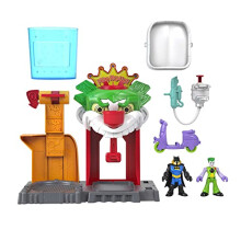 Imaginext DC Super Friends Batman Toy The Joker Funhouse Playset Color Changers with 2 Figures & Accessories for Ages 3+ Years,HMX55