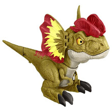 Mattel Jurassic World Dominion Uncaged Rowdy Roars Dilophosaurus Dinosaur Action Figur, Interaktiv Ljud & Rörelse