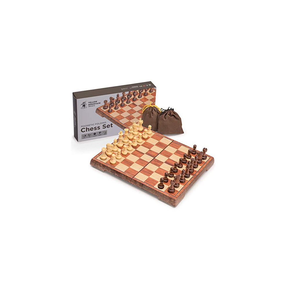 Magnetic Portable Chess Set (27 Centimeters) - Folding, Travel Board Game-image-OPC-PDV5CSH-NEW