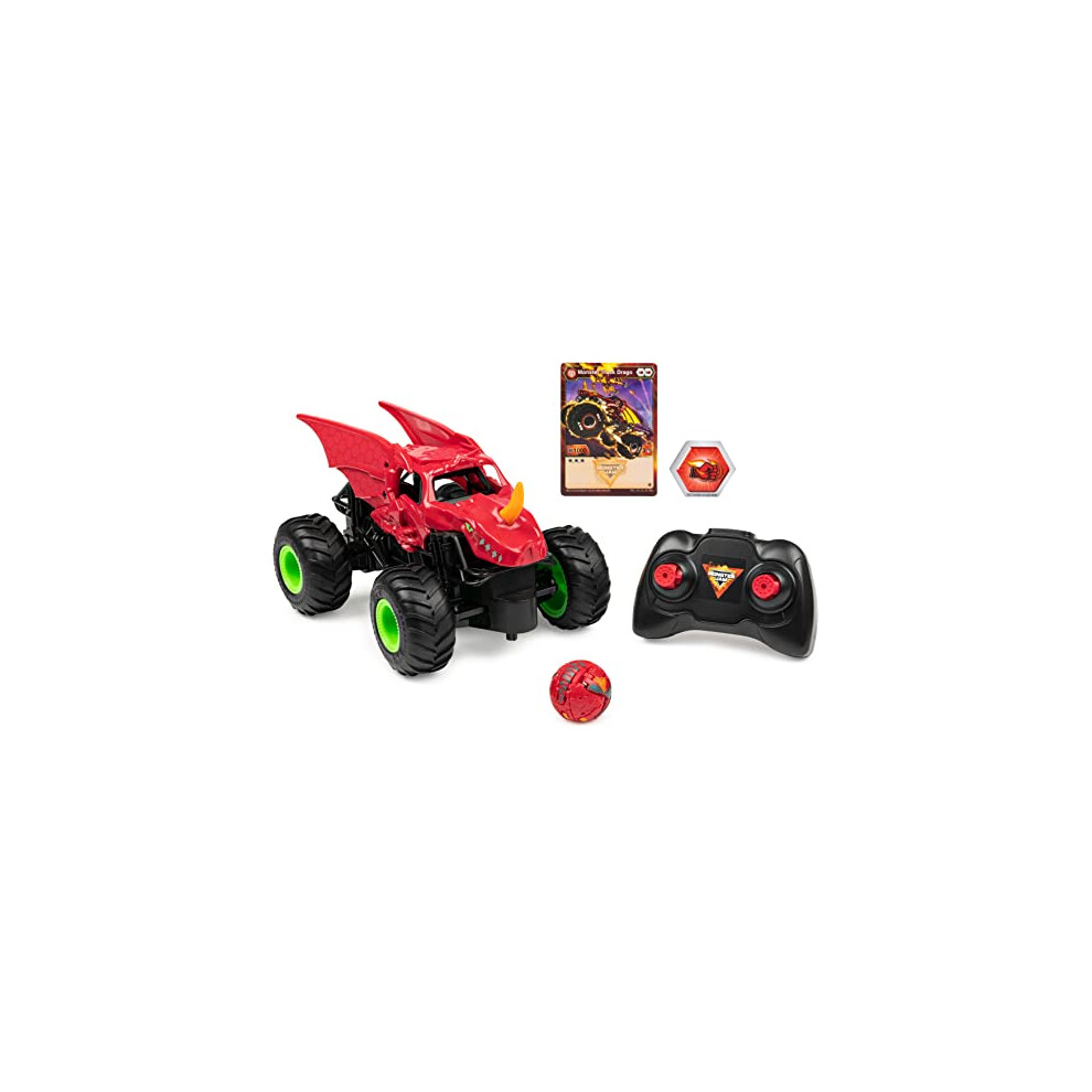 Monster Jam, Bakugan Dragonoid Remote-Control Monster Truck, Kids Toys for Boys and Girls Aged 4 and Up, 1:24 Scale