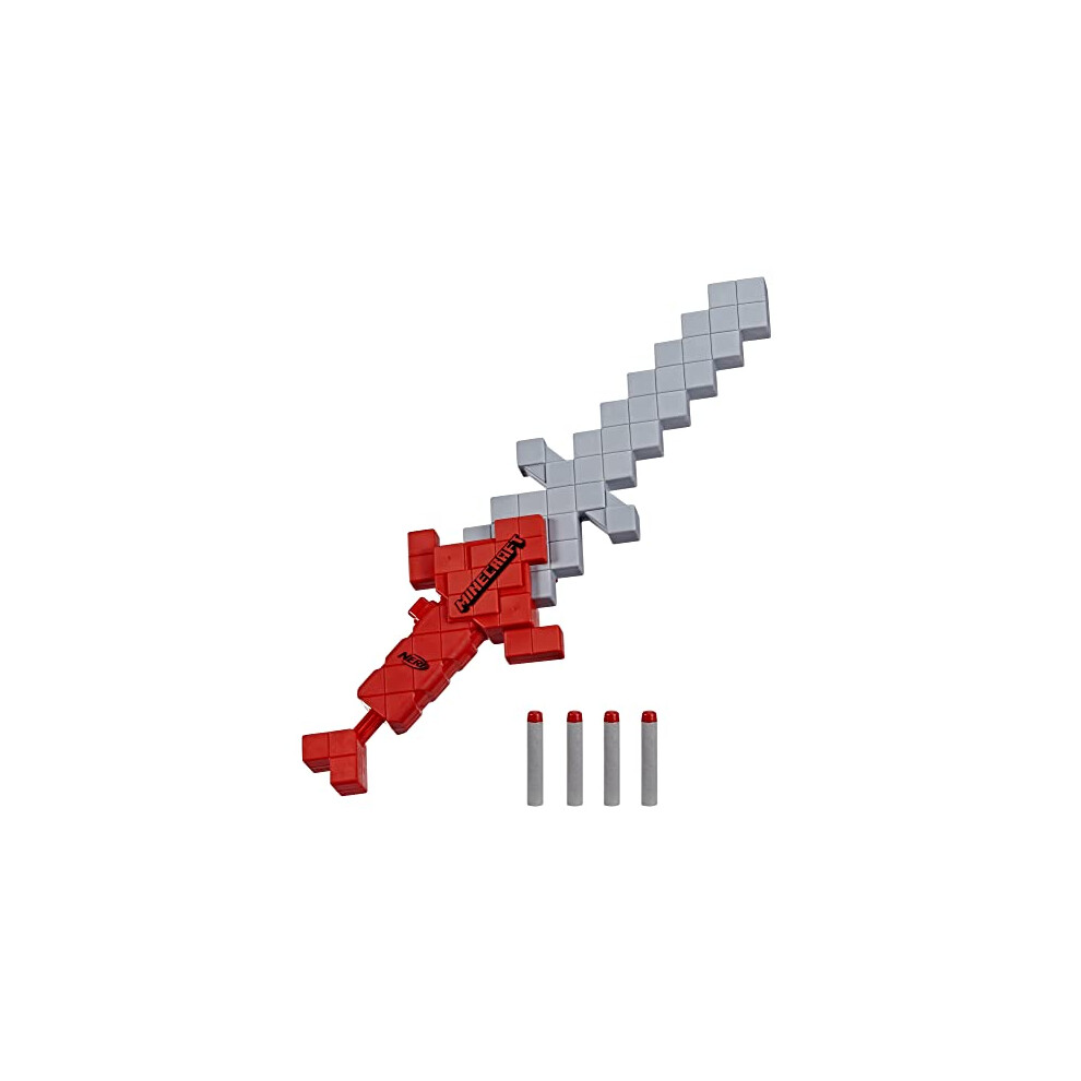 Minecraft Heartstealer Toy Sword, Blasts Darts, Includes 4 Elite Foam Darts, Design Inspired by Minecraft Sword in The Game